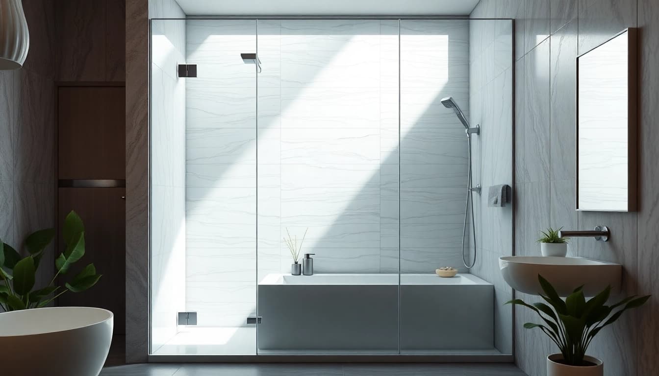 Installer des parois de douche modernes avec élégance et fonctionnalité dans une salle de bains.