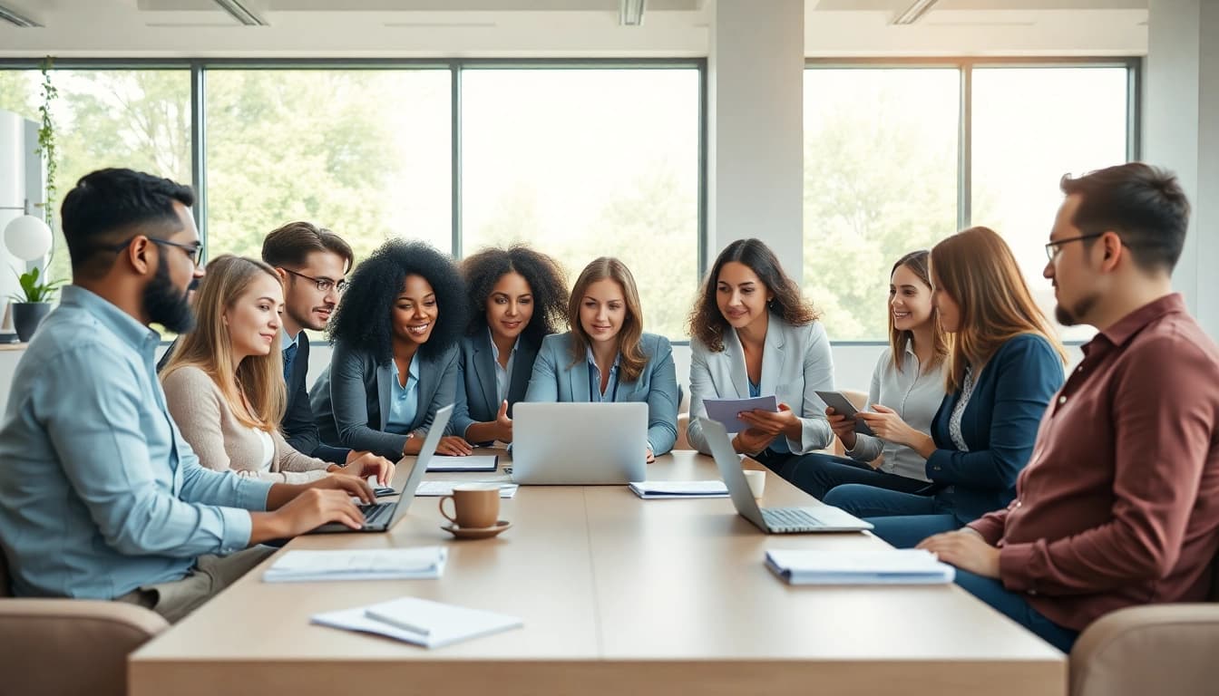 Engaging collaboration scene showcasing a diverse team at https://fhpts.com, capturing creativity and teamwork.