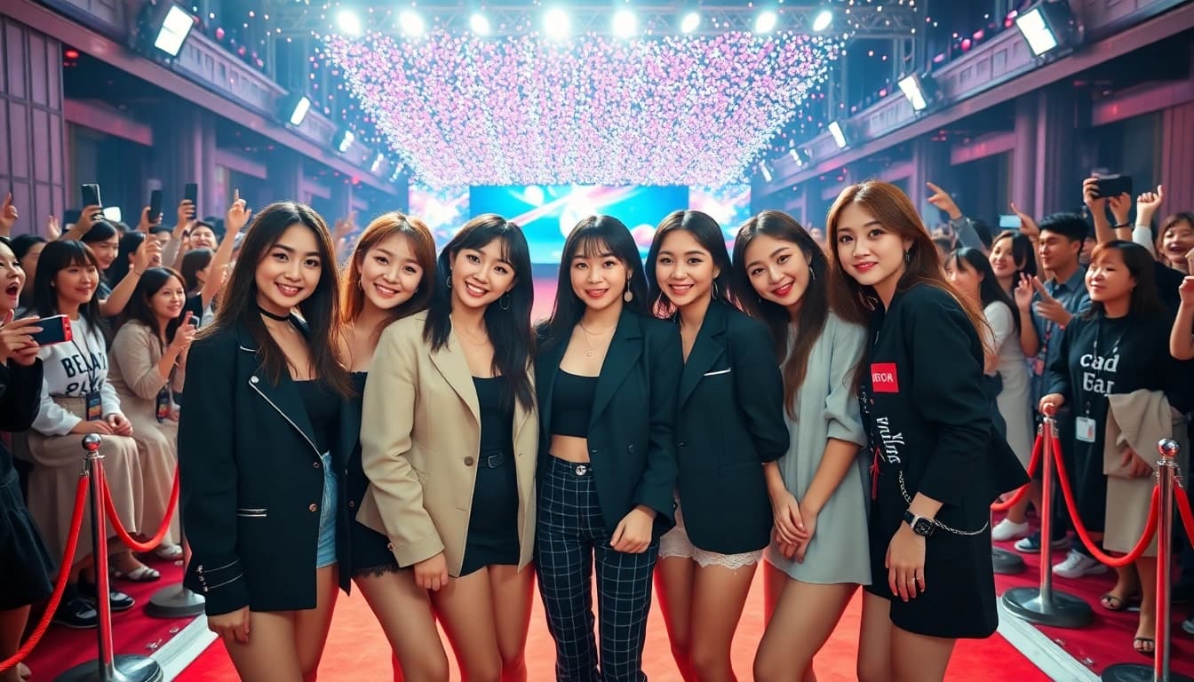 BLACKPINK news showcases members at a glamorous red carpet event, presenting their fashionable looks.