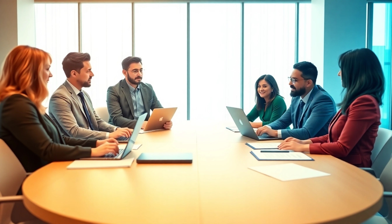 Consultants collaborating on Federal and State contracts and grants in a professional setting.