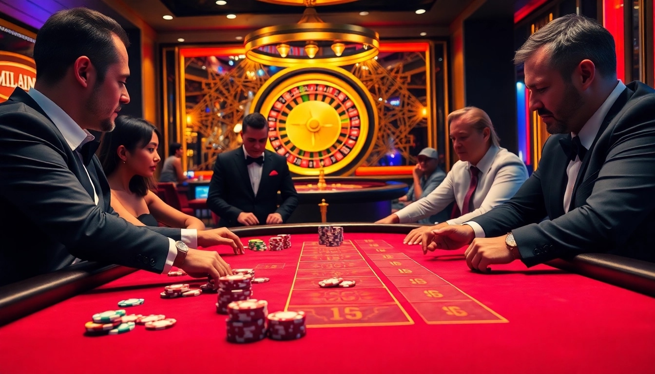 Players engage in a thrilling poker game at XX88, with chips and cards flying.