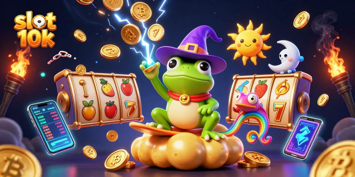 Win big with slot 10k in a vibrant, magical 3D casino-themed illustration.