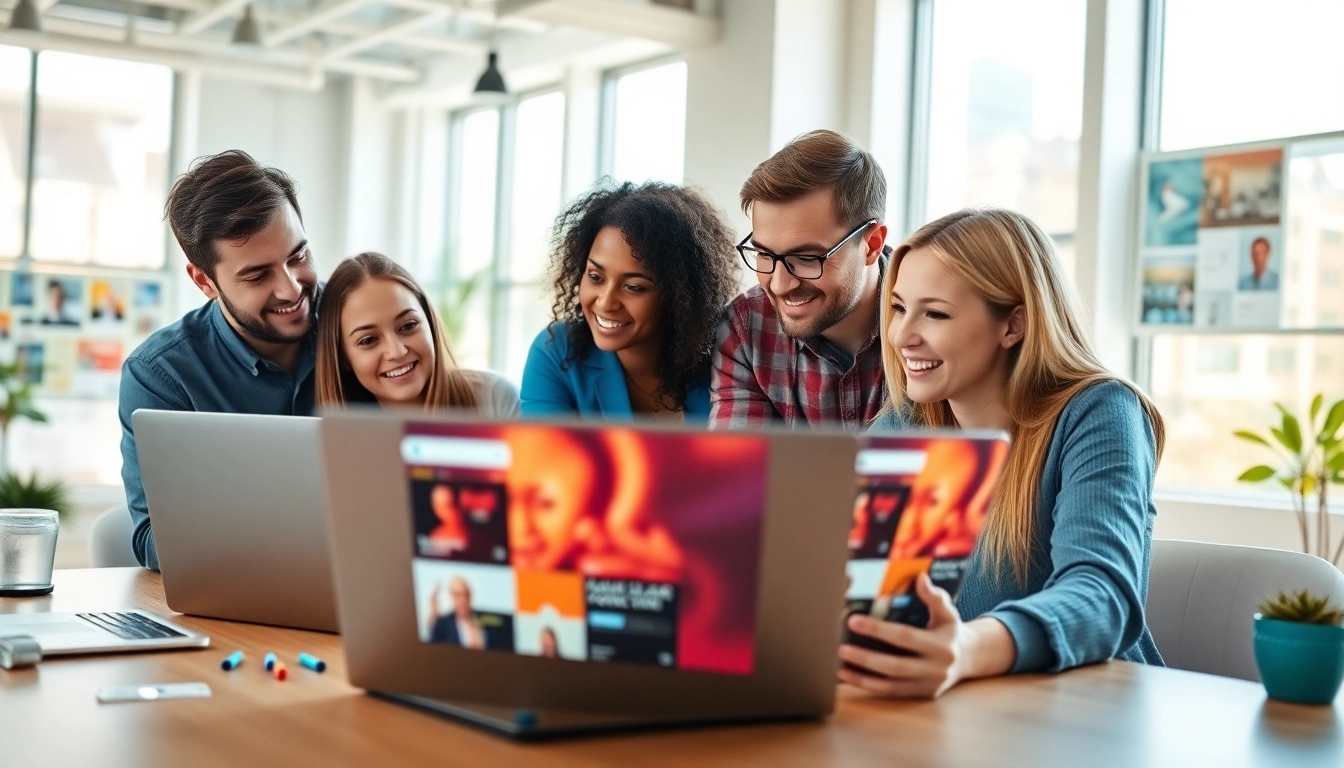 Webdesign Agentur zeigt kreative Teamarbeit zur Entwicklung von Webseiten.