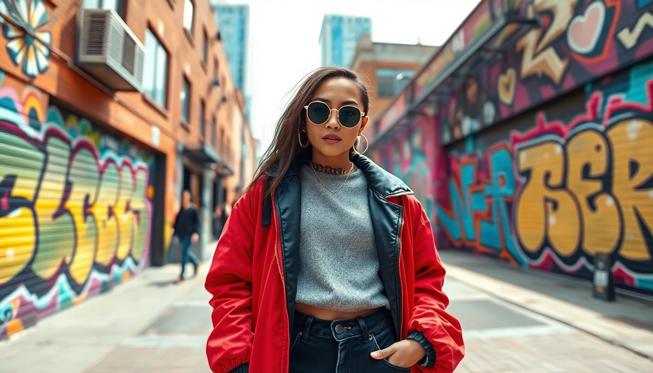 Stylish individual representing Fashion trends in an urban aesthetic