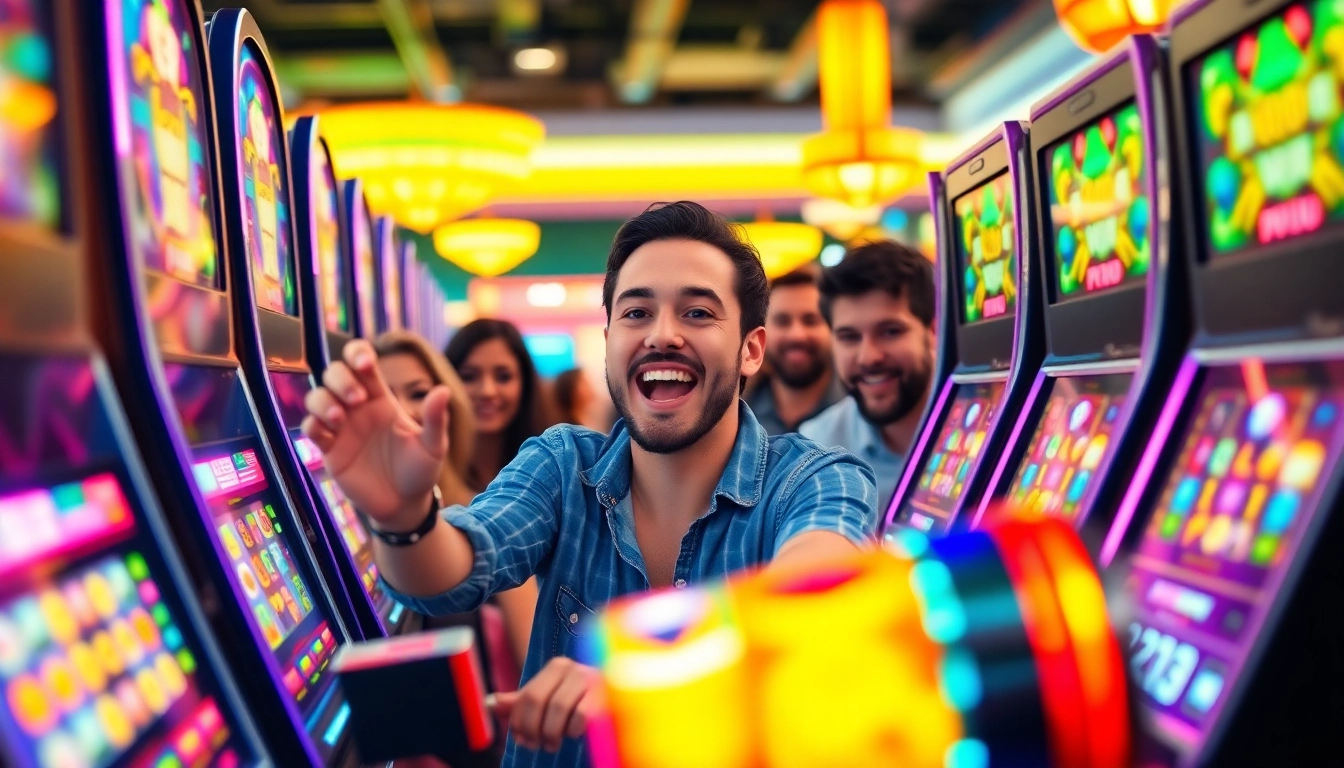 Rasakan keseruan bermain ondel4d slot dengan mesin yang berwarna-warni dan suasana kasino yang hidup.