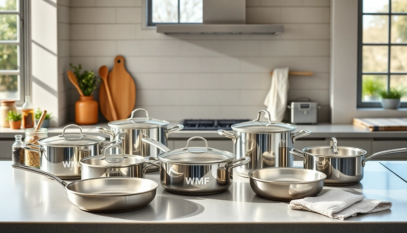 Showcase of WMF cookware NZ highlighting quality and premium design in a modern kitchen.