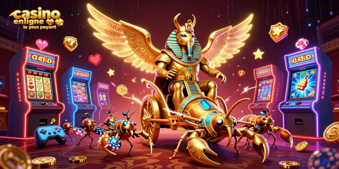 Visualisez un casino en ligne le plus payant avec des personnages captivants et des machines à sous brillantes.
