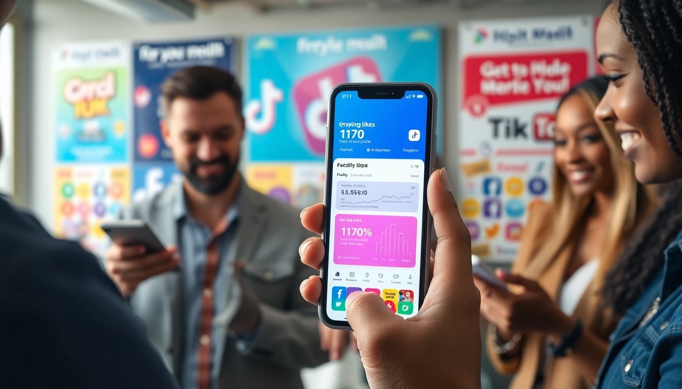 tiktok いいね 買う 効果的な方法を示すマーケティングシーン。
