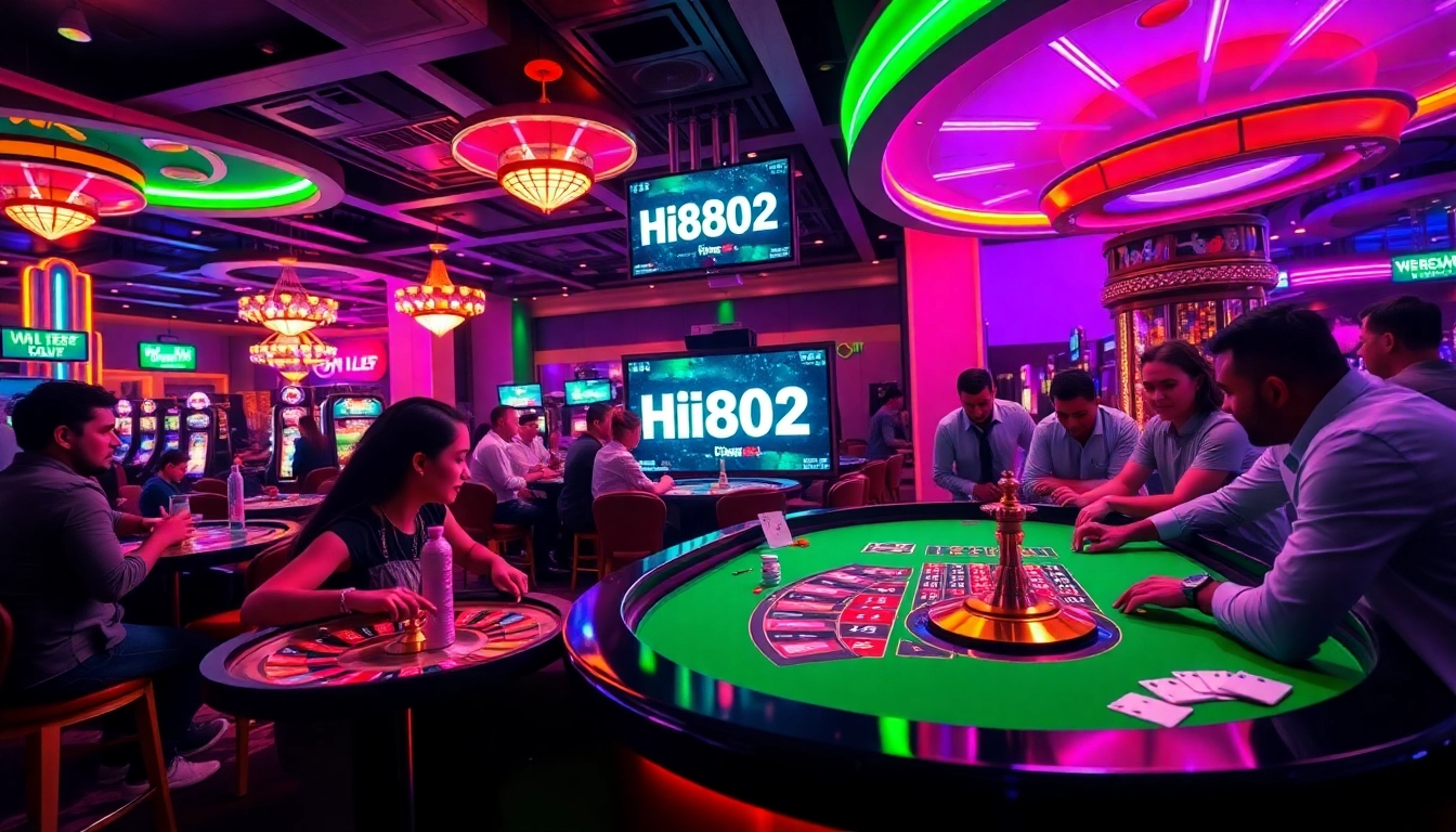 Experience the excitement of Hi8802 roulette as players engage in thrilling bets at the casino.