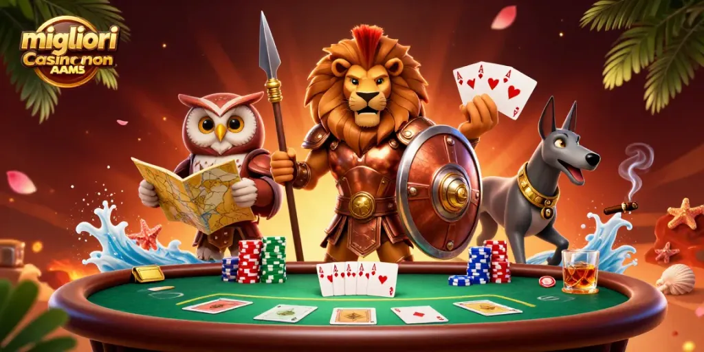 Scopri i migliori casino non AAMS con un pacchetto di giochi avvincente, tabelle da poker e tante chips colorate.