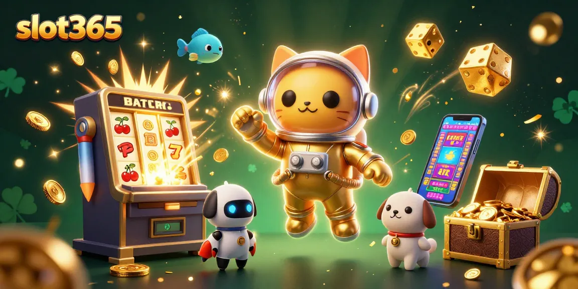 Spin jackpots at slot365 with a vibrant cosmic scene filled with exciting casino elements.