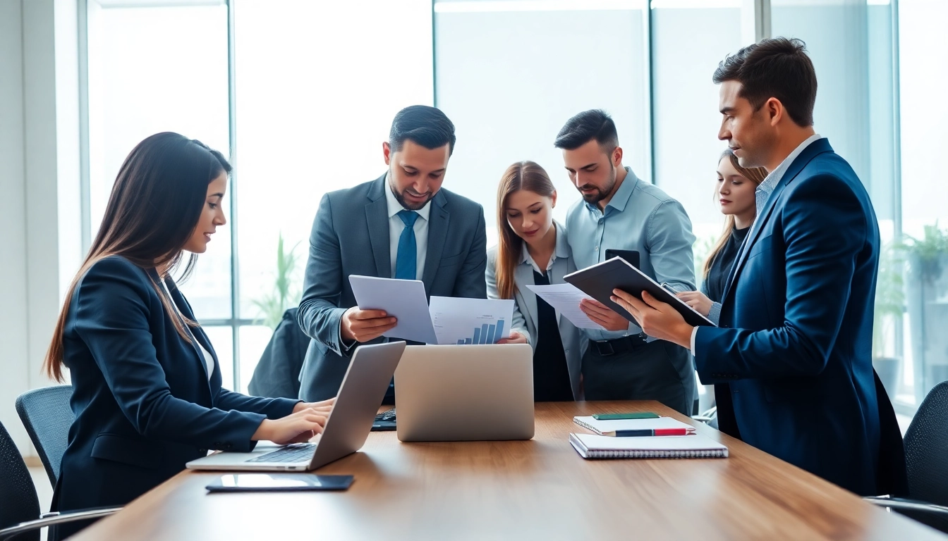 Evaluate competitor pricing strategies in a modern office setting with collaboration.