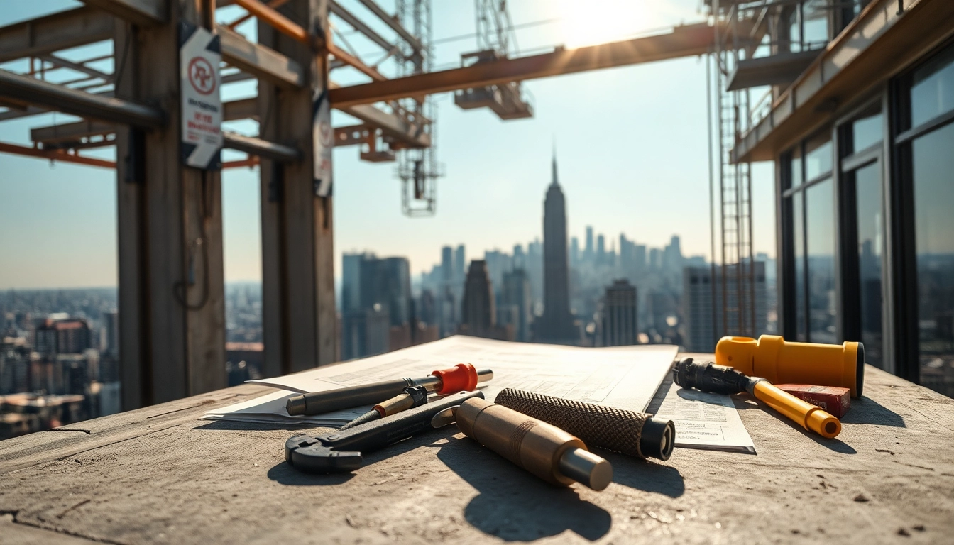 Manhattan General Contractor collaborating on a high-rise building project during daylight.