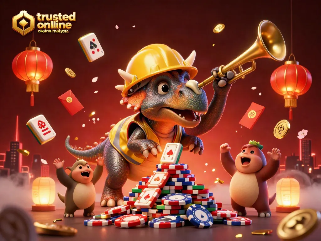 Experience the excitement at trusted online casino malaysia with lively characters in a dynamic celebration.
