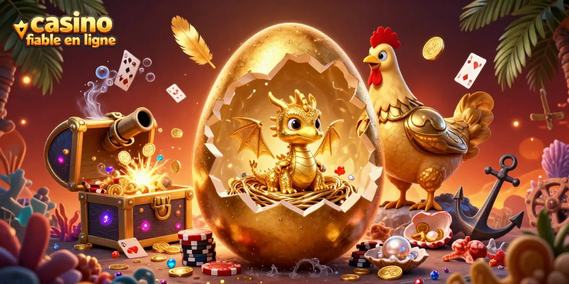 Découvrez le casino fiable en ligne à travers une illustration captivante de dragons et de poker.