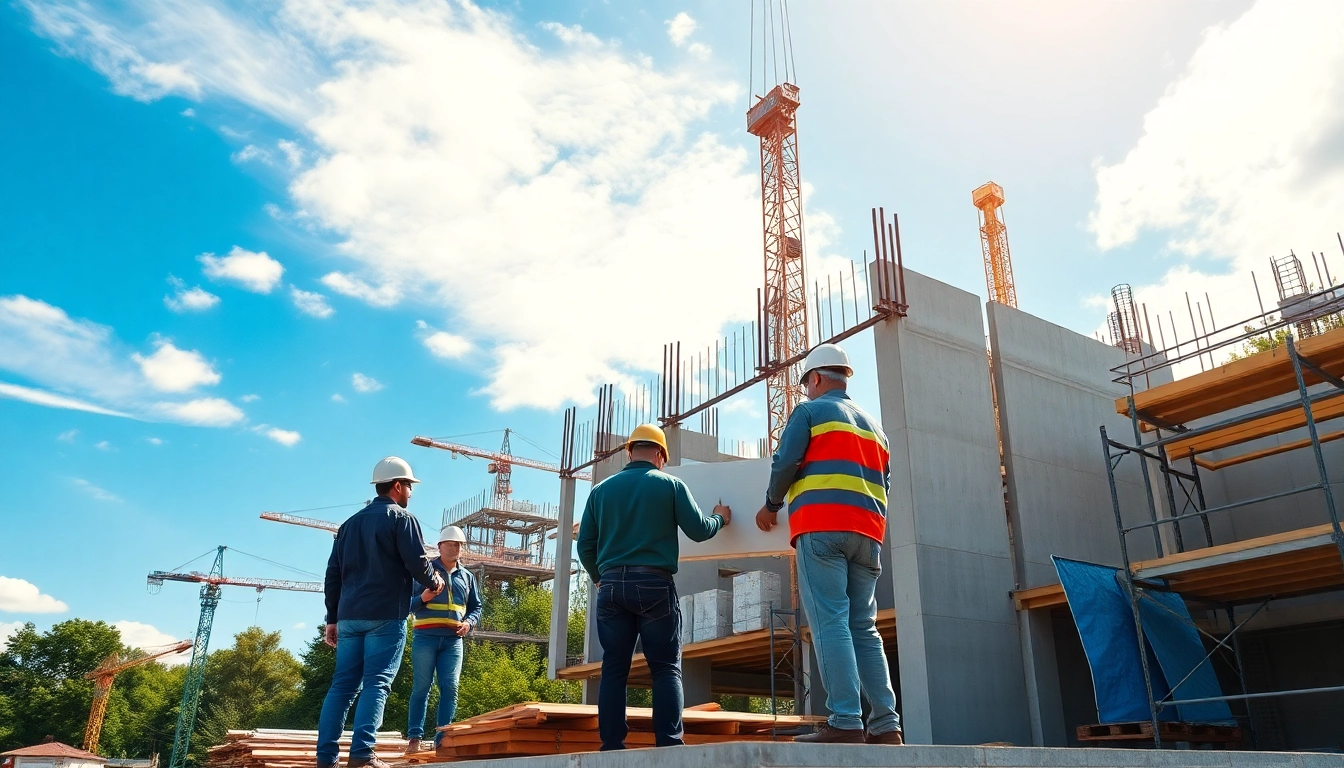 Dynamic Tennessee construction news showcasing workers at a bustling construction site.