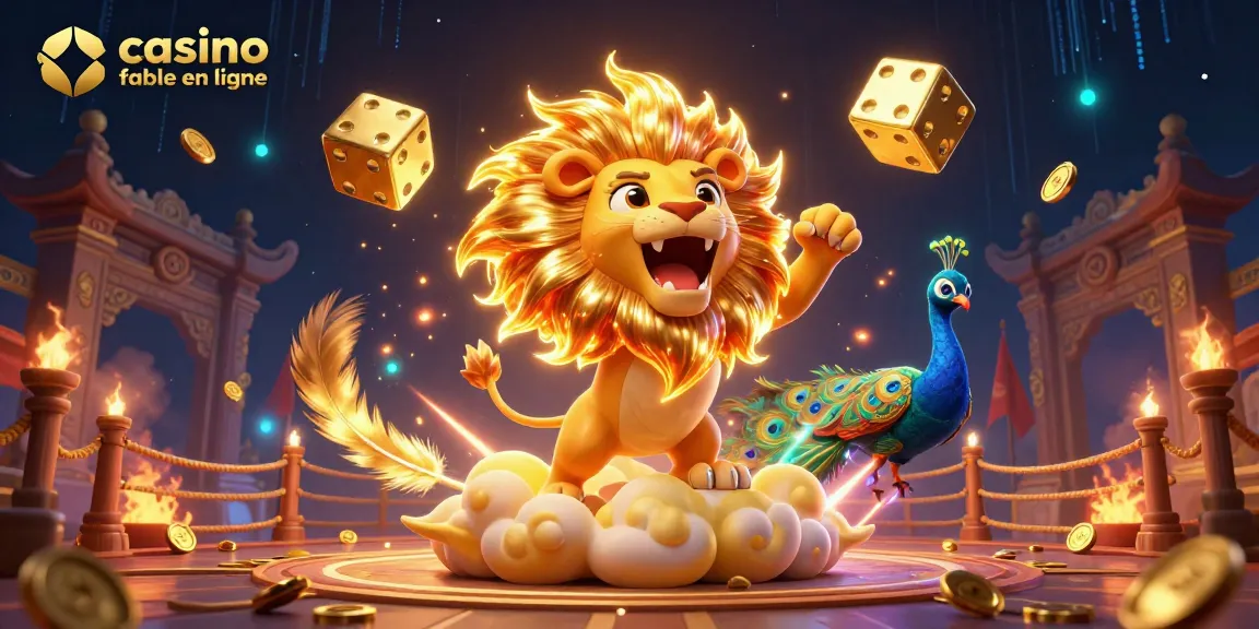Casino fiable en ligne : Illustrez la chance avec une scène de casino animée et dynamique.