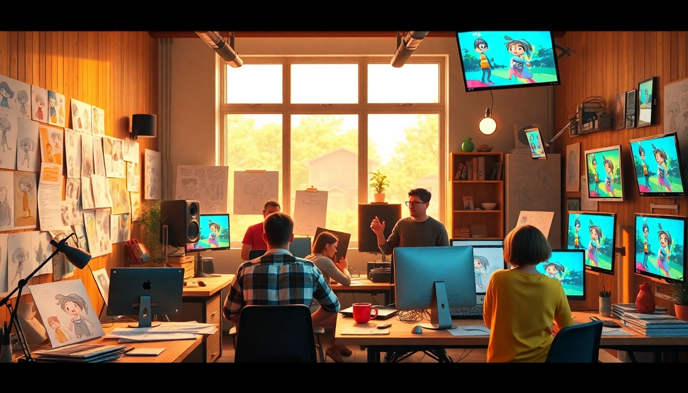 Animationsstudio provides a vibrant collaborative workspace for creative projects.