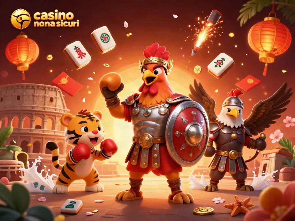 Gioca nei casino non AAMS sicuri con bonus e sicurezza in questa vibrante illustrazione 3D.