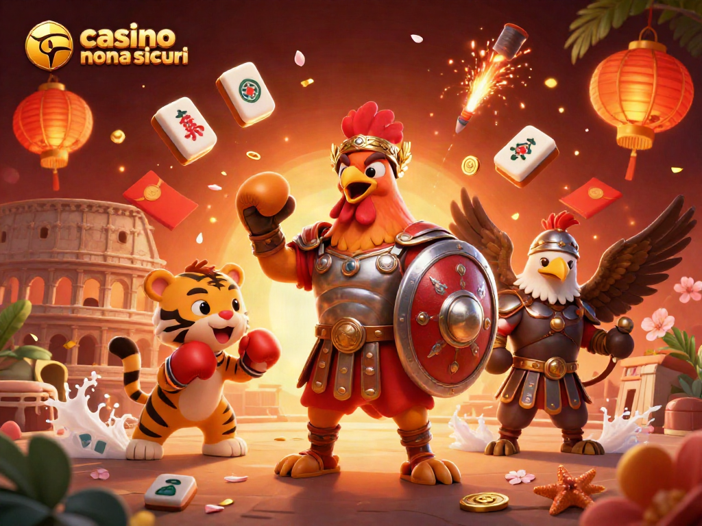 Gioca nei casino non AAMS sicuri con bonus e sicurezza in questa vibrante illustrazione 3D.