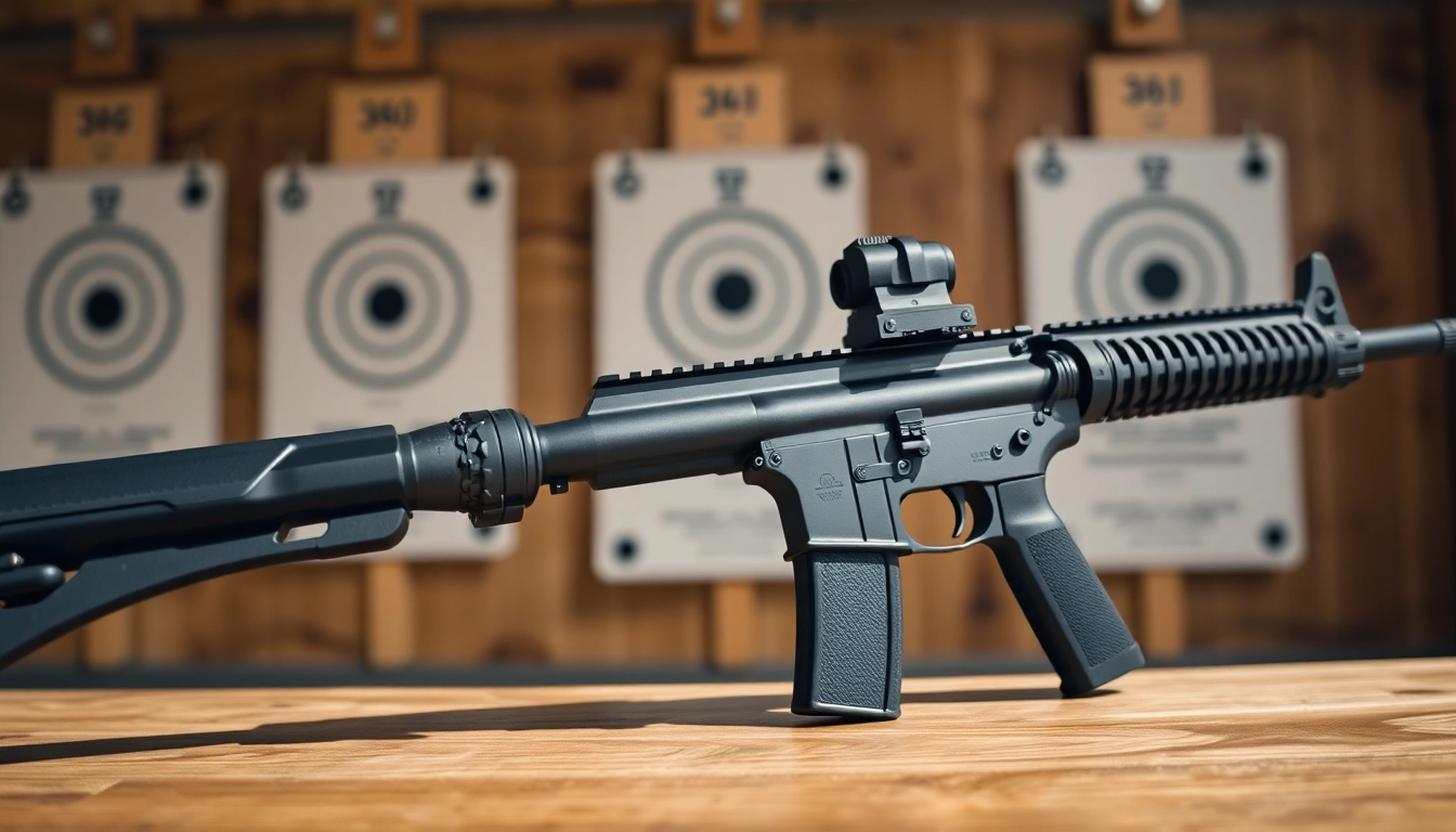 Discover super safety trigger ar15 on a wooden shooting range table, showcasing its sharp features and craftsmanship.