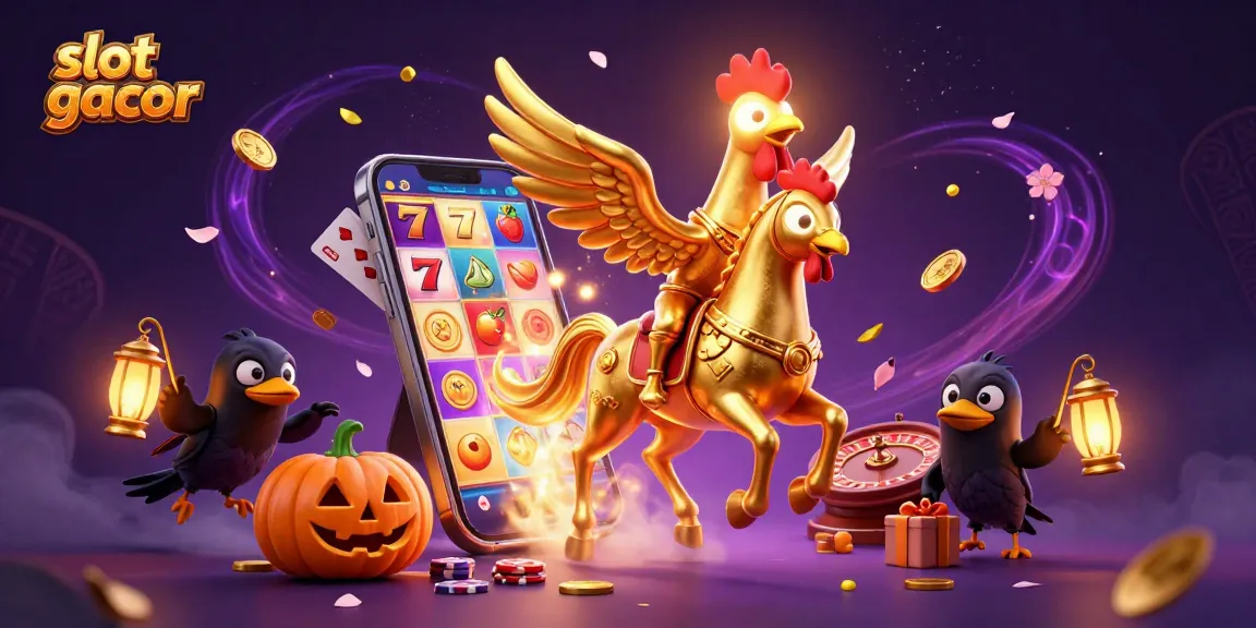 Engage in exciting gameplay with slot gacor as golden rooster and companions bring life to a mystical casino.