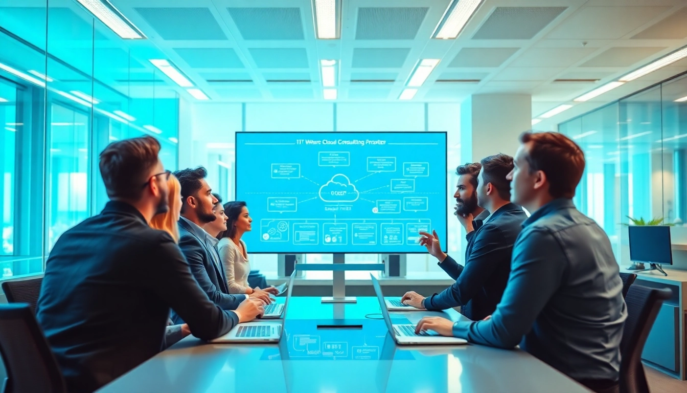 Enhance VMware Consulting with a professional team collaborating in a tech-driven environment.