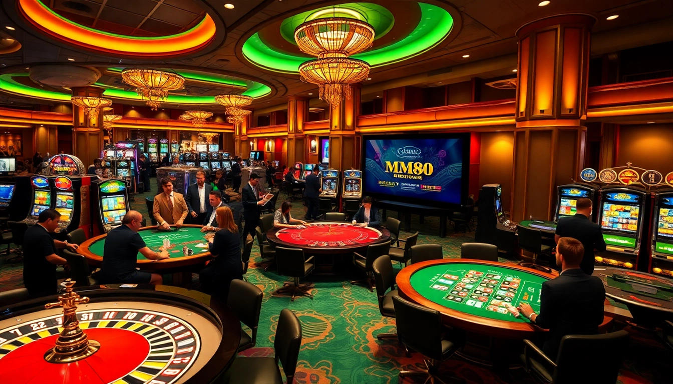 Experience the thrill of gambling at Nhà cái MM88 with players enjoying roulette and poker activities.