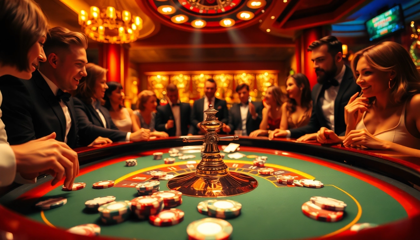Masuk ke ibet44 login dengan suasana kasino yang meriah dan menarik, penuh chip dan kartu.
