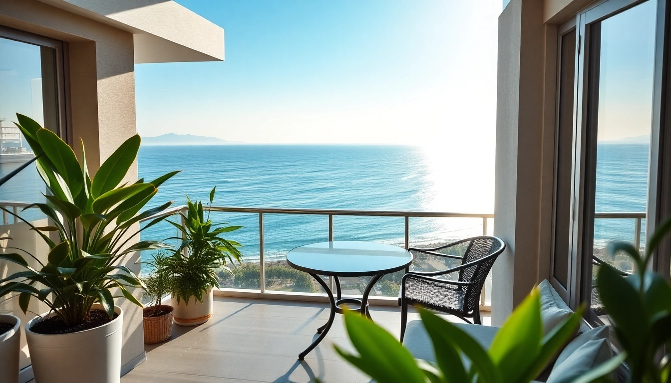Showcasing luxury alanya flats for sale with stunning coastal views and inviting outdoor spaces.