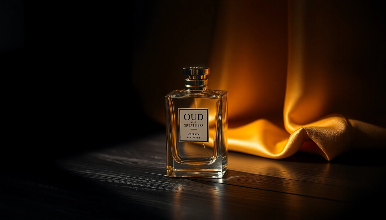 Experience the luxurious Oud for greatness fragrance in an elegant setting with a warm atmosphere.