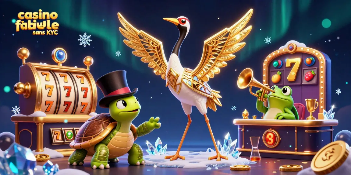 Jouez dans un casino fiable sans KYC avec des machines à sous, des trophées et des personnages animés.