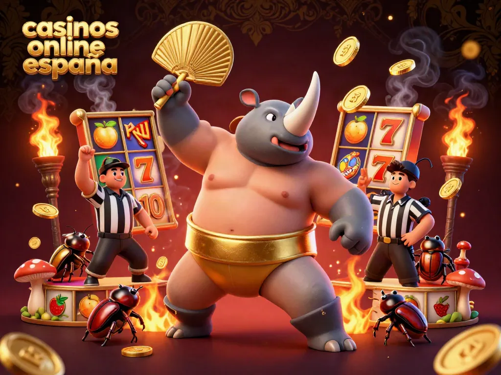 Participa en casinos online en España y gana lanzando símbolos de tragamonedas dorados.