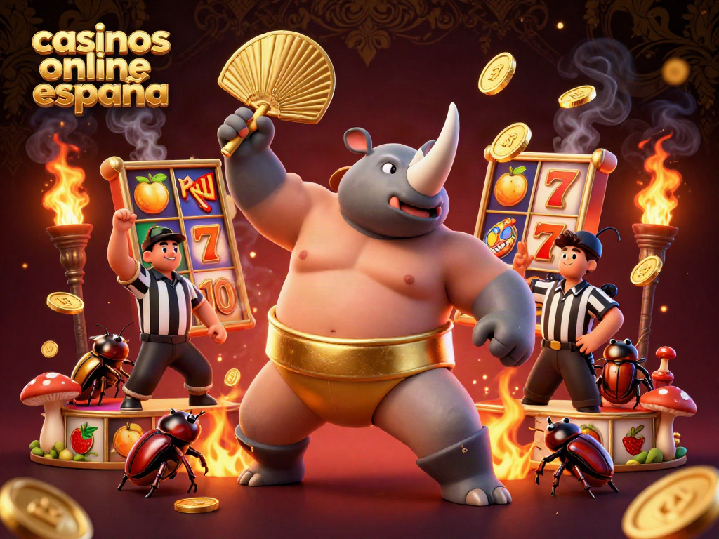 Participa en casinos online en España y gana lanzando símbolos de tragamonedas dorados.