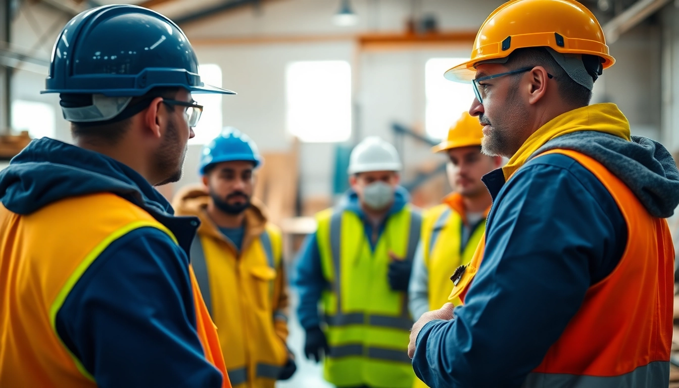 Engaging construction worker presenting a contractor apprenticeship program.