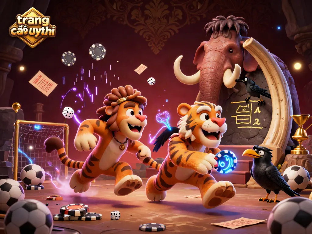 Hình ảnh trang cá độ uy tín mô tả các nhân vật cổ đại trong sòng bạc với các yếu tố cá cược thể thao.