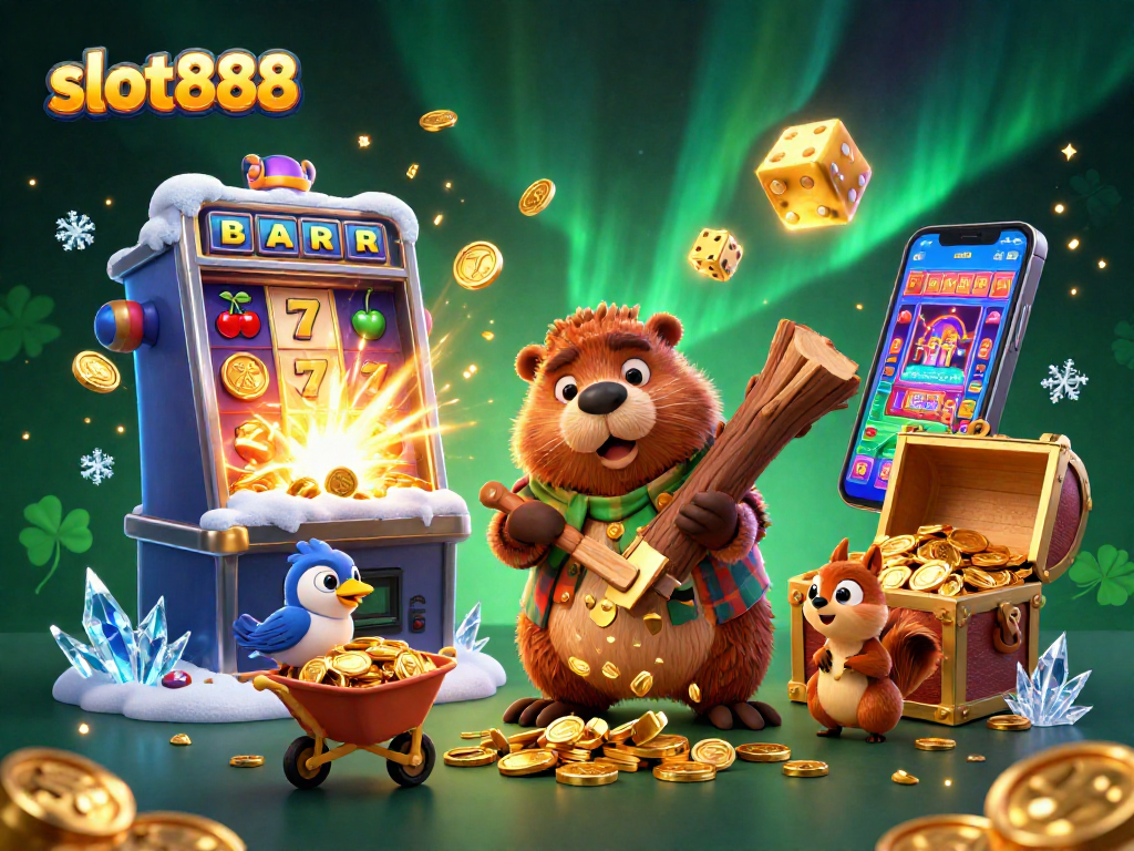 Menang besar dengan slot888 di mesin slot penuh harta dan karakter lucu.