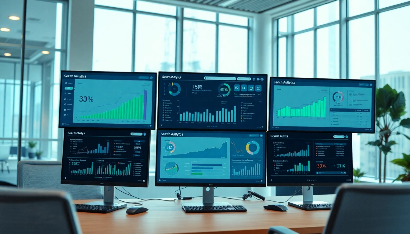 Showcase of enterprise search solutions dashboard demonstrating analytics and user interface.