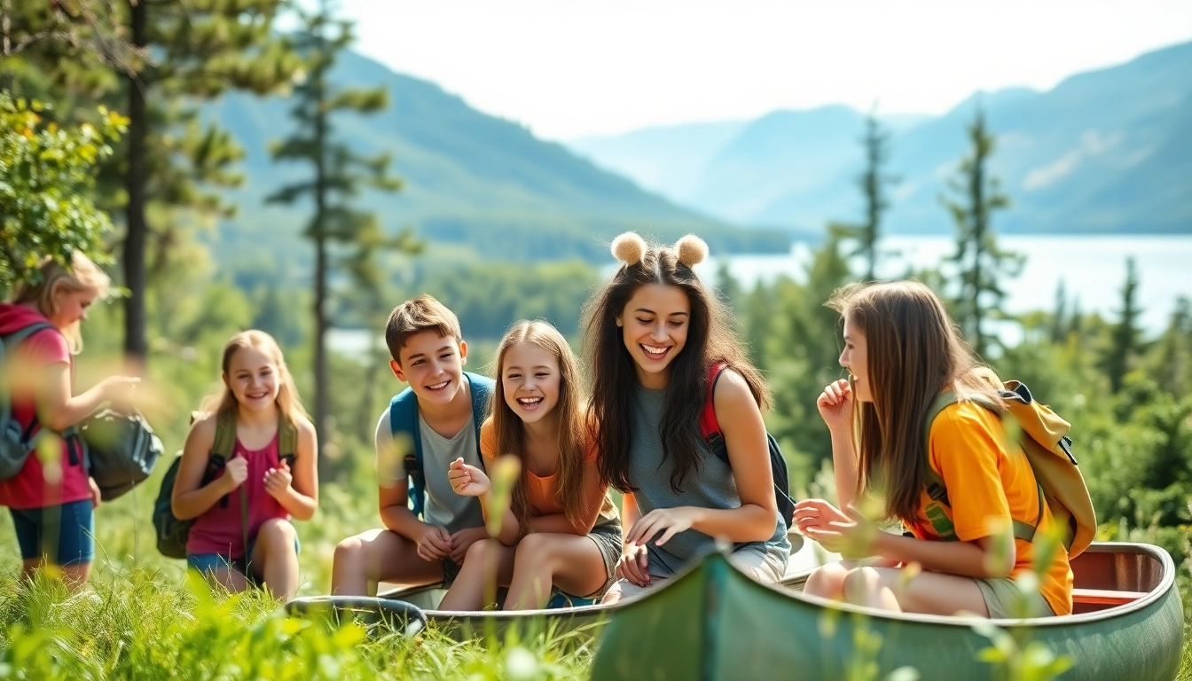 Engaged teens participating in activities at a vibrant teen summer camp.