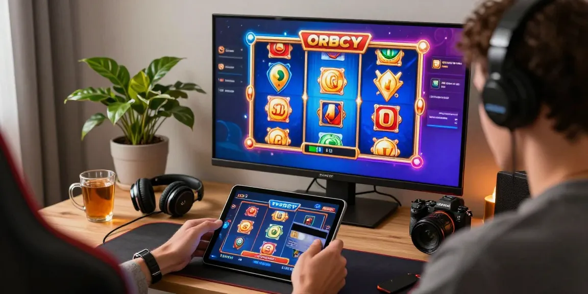Player exploring new credit card casinos on a tablet in a cozy gaming environment
