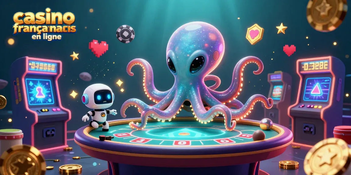Jouez au casino français en ligne avec des jeux palpitants et des octopodes aliens animés.