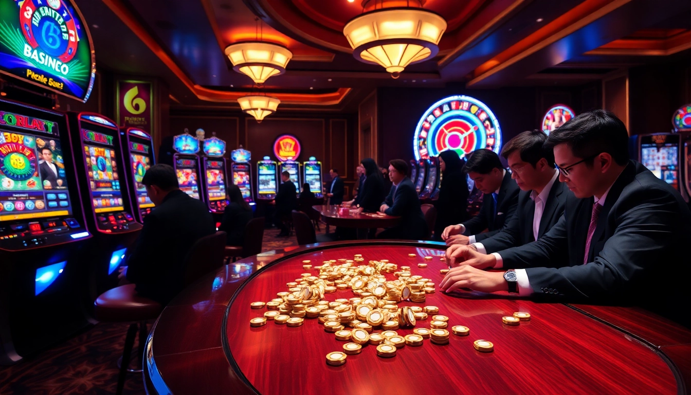 Rasakan sensasi sumotogel sambil bermain mesin slot modern di kasino mewah.