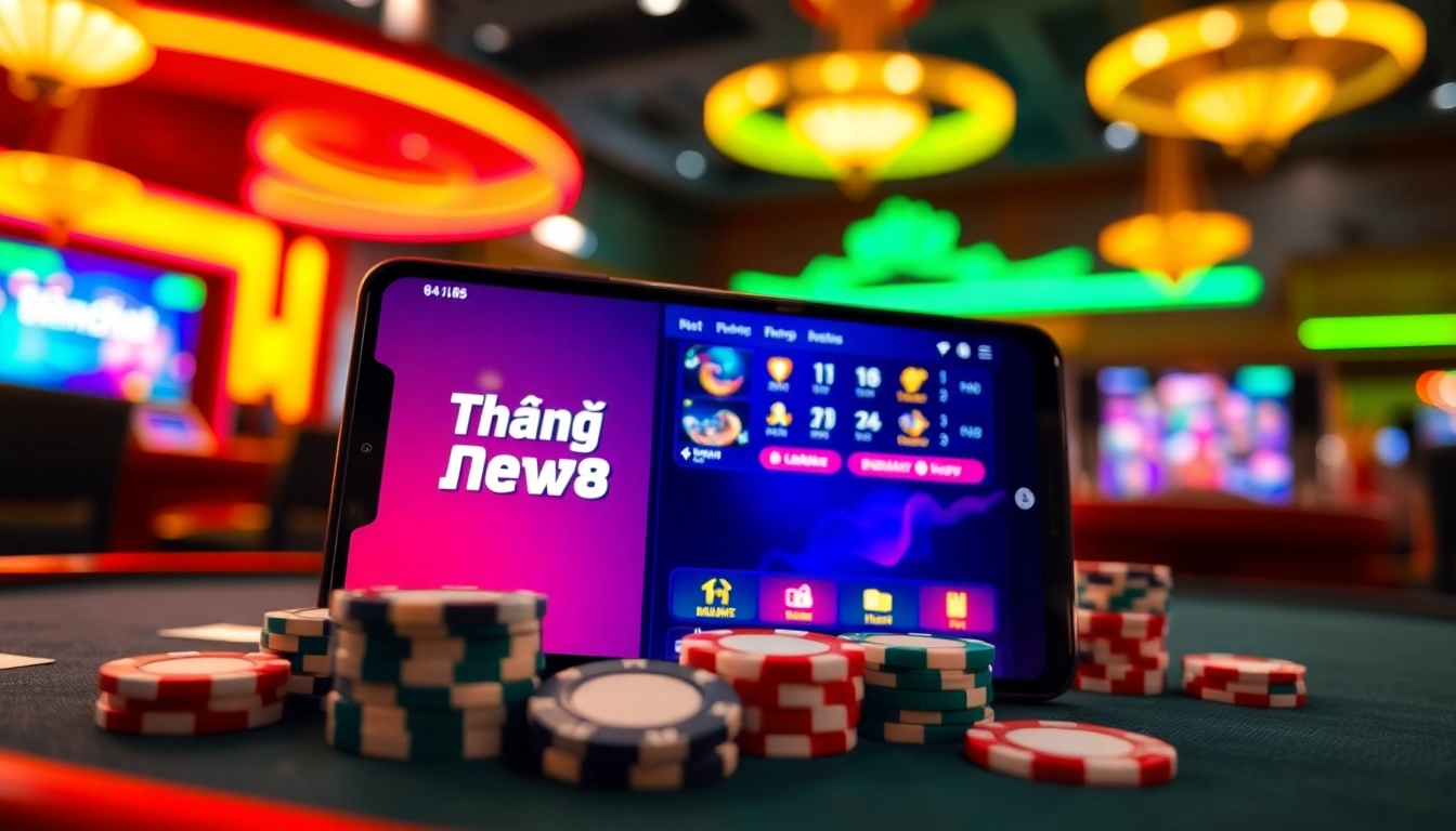 Engaging visual of Trang chủ New88 online betting interface highlighting vibrant casino elements.