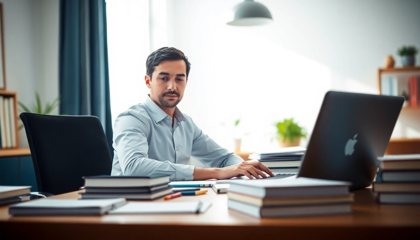 Pay someone to take pmp exam represented with a focused individual studying in a bright, inviting setting.