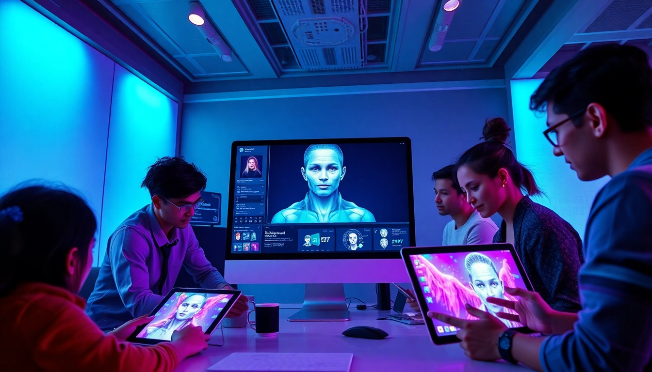 Creating unique ai nsfw character designs in a modern digital workspace.