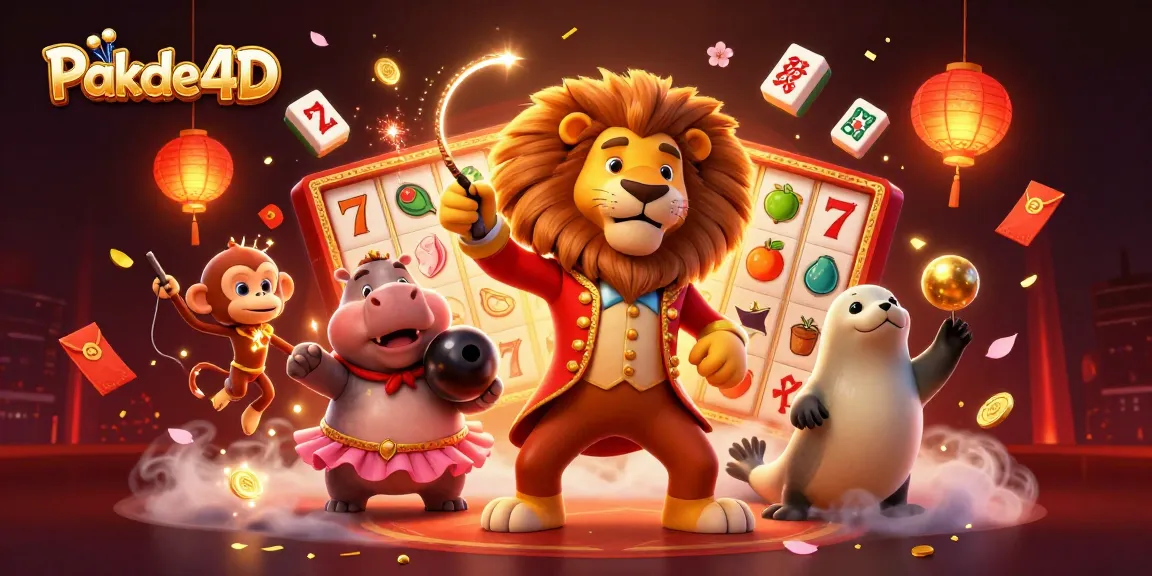 Engage with Pakde4D's vibrant 3D illustration showcasing dynamic gambling fun with colorful characters and rich game elements.
