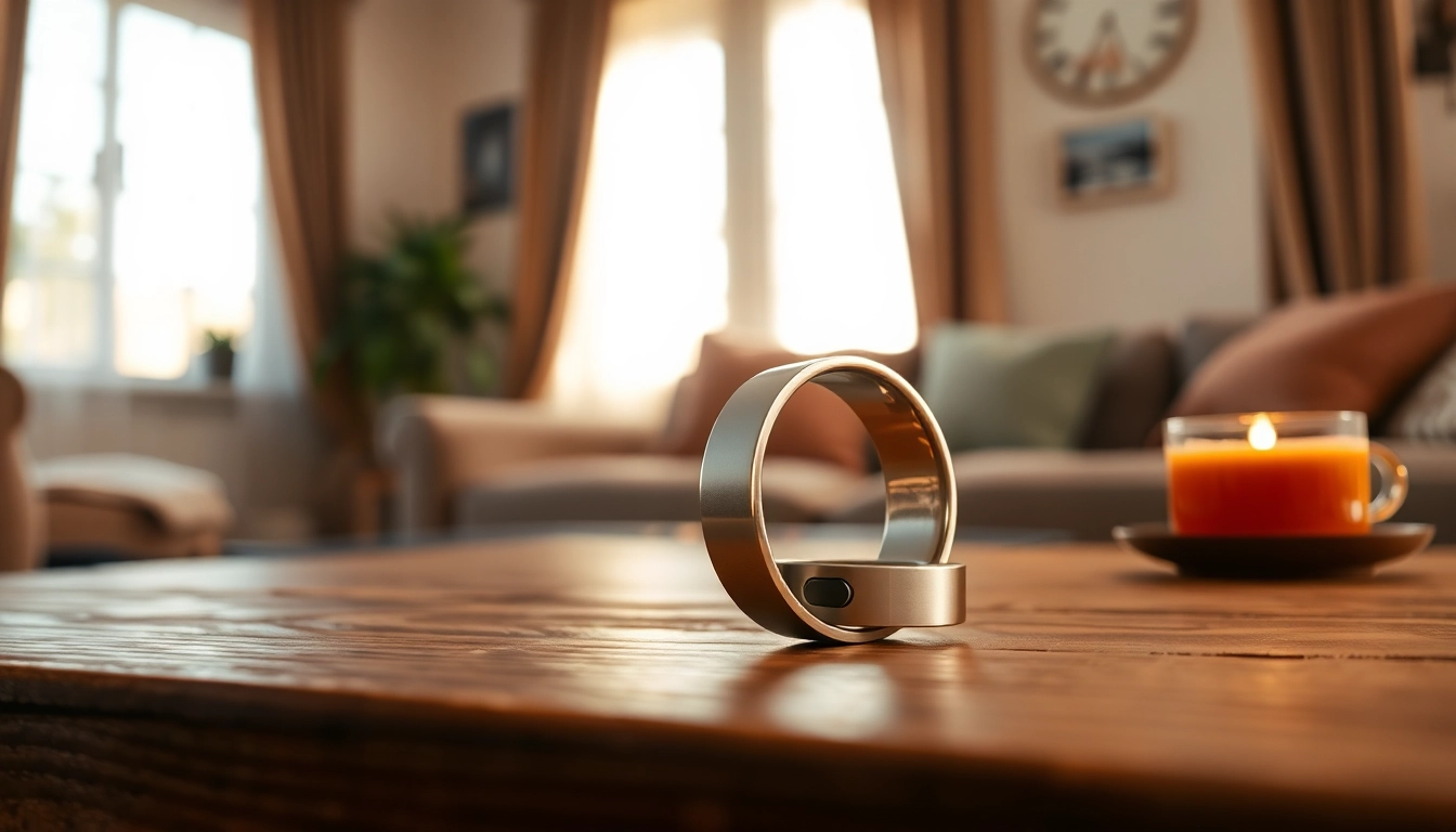 Health Ring showcased beautifully on a table, emphasizing its modern design and texture.