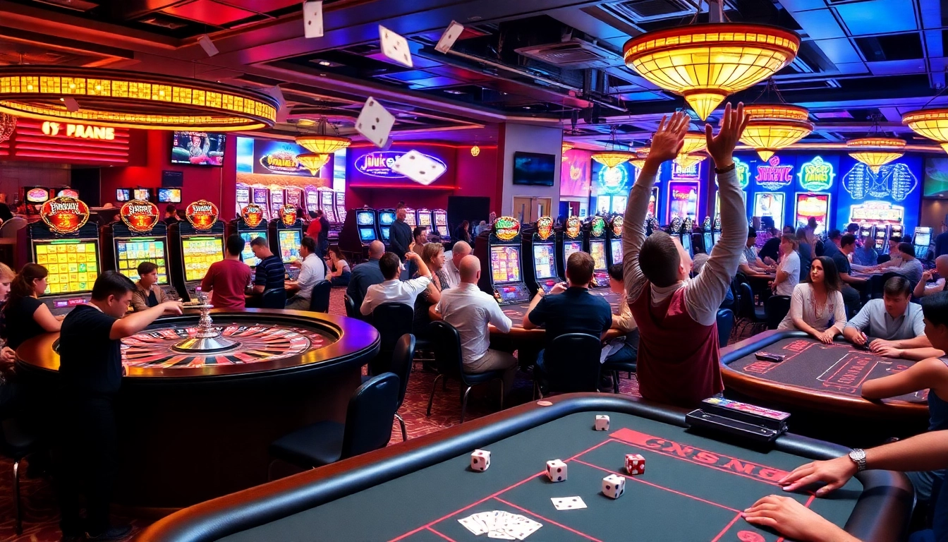 KJC AC 3 – A bustling casino scene showcasing exciting table games and slot machines