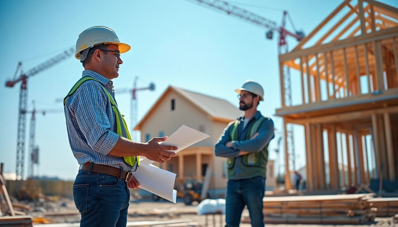 New Jersey General Contractor leading a construction team at a job site.