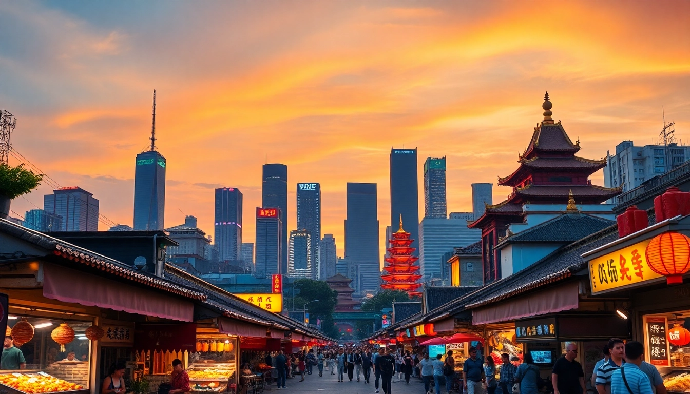Discover vibrant night life and iconic skyline showcasing cities in Asia.